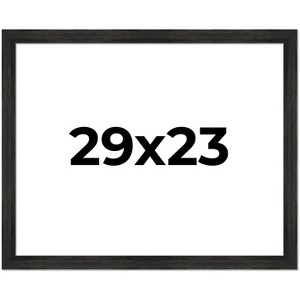 PosterPalooza | 29x23 Wide Barnwood Picture Frame, UV Acrylic, 6 Finishes - Grey, Brown, White, and Black - 1 of 4