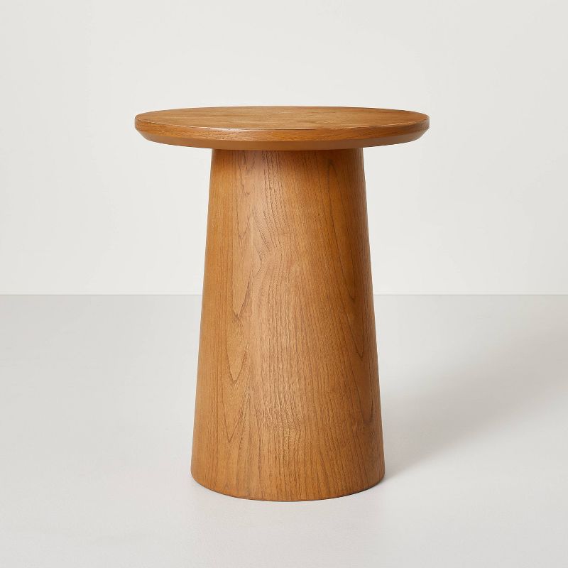 Wooden Round Pedestal Accent Side Table - Hearth & Hand™ with Magnolia, 1 of 14