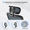 Okak Ergonomic Office Chair, Mesh Desk Chair with Headrest, Adjustable Lumbar Support and Armrests, High Back Gaming Chair for Office, Home, Blue - 4 of 4