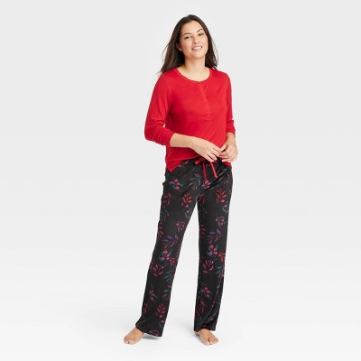 Women's Henley Top and Pants Pajama Set - Stars Above™