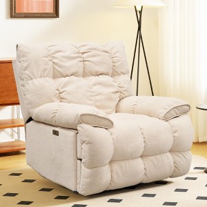 Classic 360° Swivel Electric Recliner with , Gliding Function, and Plush Velvet Upholstery for Living Room - 1 of 4