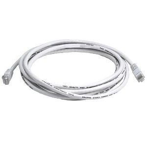 Monoprice Cat6 Ethernet Patch Cable - 10 Feet - White | Network Internet Cord - RJ45, Stranded, 550Mhz, UTP, Pure Bare Copper Wire, 24AWG - 1 of 4