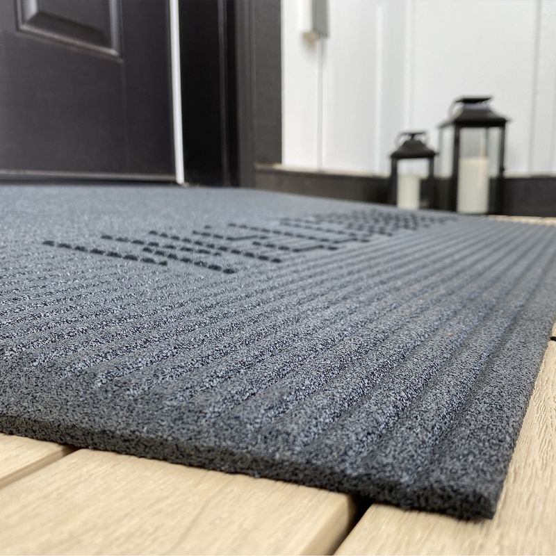 EZ-ACCESS TRANSITIONS 2.5 Inch Low Pile Transitional Non Slip Rectangular Rubber Angled Welcome Entry Mat Ideal for Indoor and Outdoor Use, Gray, 4 of 7