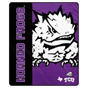 NCAA TCU Horned Frogs Ultra Soft Tailgate Throw Blanket - 1 of 2