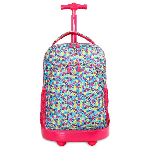 J World Sunny 17 Rolling Convertible Backpack Floret Target