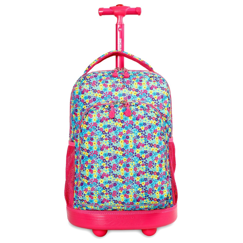 Photos - Backpack J World Sunny 17" Rolling  - Floret: Lightweight, Convertible, Whe