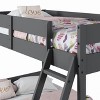 Donco Kids Low Board Panel Twin Over Full Dark Grey Bunkbed With Dual Underbed Drawers - 3 of 4