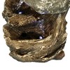 Sunnydaze Indoor Home Decorative Tiered Rock and Log Waterfall Tabletop Water Fountain with LED Lights - 10" - image 4 of 4