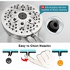Attop Shower Head 4.7 Inch Chrome 6-Setting Detachable Showerhead Set with 59 Inch Stainless Steel Hose and Adjustable Showerhead Holder - 4 of 4
