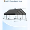 20x25 FT Heavy Duty Metal Carport Kit, Reinforced Frame with Anchors, for Trucks, Boats, RV, Tractor - 2 of 4