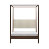 Harbor Full Canopy Bed with Upholstered Headboard, Blonde/Swiss Coffee (MD2411-01) - 3 of 4