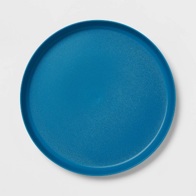 Image of 9.6" Plastic Kids' Dinner Plate Blue - Pillowfort™