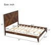 NicBex Mid-Century King/Queen/Full Size Wood Platform Bed with Elevated Headboard for Adults/Boys/Girls - 3 of 4