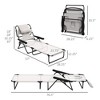 PAGED Folding Beach Chairs for Adults Tanning Chair with 5-Level Reclining Back for Porch, Camping, Patio, Yard - 3 of 4