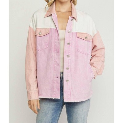 Women's Colorblock Denim Jacket - entro