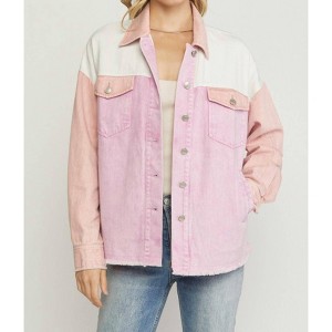 Women's Colorblock Denim Jacket - entro - 1 of 4