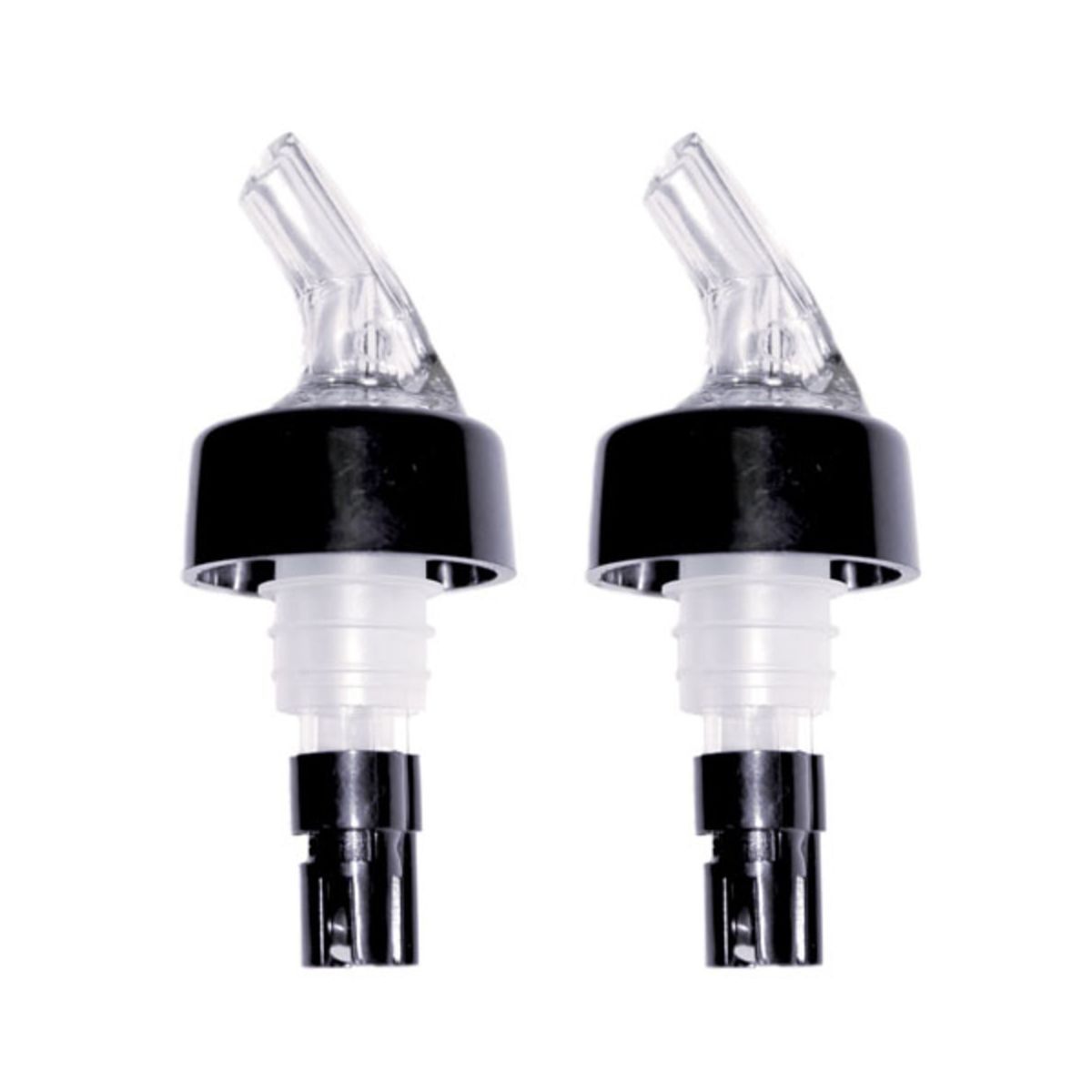 True Ace Measured Bottle Spouts, 1 oz Drip-Free Durable Plastic Pourers for Wine, Liquor, Fits Standard Bottles for Game Night, Bar Gifts, Set of 2