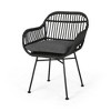 Lyngins 2-Pack Modern Rattan Outdoor Accent Chairs with Water-Resistant Cushions, Polyethylene Rattan, Patio Accent Chair for Garden/Balcony/Sunroom - 4 of 4
