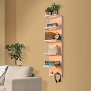 Sorbus 5 Tier Wall Mounted Floating Shelf Unit with LED Lights - Home Decor and Storage Organizer - 3 of 4