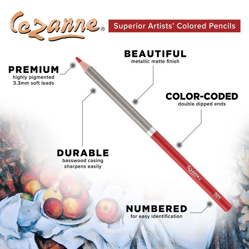 Creative Mark Cezanne Premium Colored Pencils - Highly-Pigmented Drawing Pencils - Coloring Pencils for Drawing, Blending, Coloring, and More -, 3 of 8
