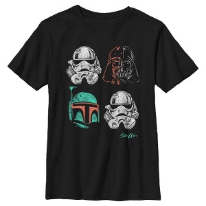 Boy's Star Wars: A New Hope Chalk Masks T-Shirt - 1 of 4