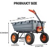 Coucheta 800 LB Capacity Garden Dump Cart, Utility Wagon with Quick-Release Dumping & 10" Inflatable Tires, Heavy-Duty Steel Frame for Yard Work - 2 of 4