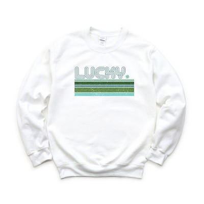 Simply Sage Market Women's Graphic Sweatshirt Retro Lucky Stripes