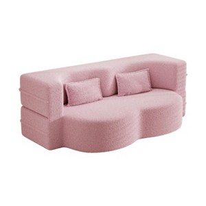 Dexmalle Modern Cloud Shape Convertible Sleeper Sofa Bed with 2 Pillows,Living Room - 1 of 4