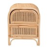 bali & pari Adrika Natural Rattan 2 Drawer Nightstand Natural: Bedside Storage, No Assembly Required - 4 of 4
