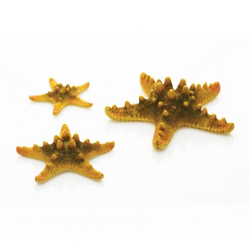 Resin Betta Fish Tank Accessories Blue Star Fish Ornaments Shell
