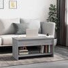 vidaXL Coffee Table White Engineered Wood Medium Coffee Table - 3 of 4