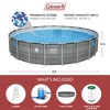 Coleman Round Power Durable Steel Frame Swim  22' x 52" Above Ground Outdoor Swimming Pool Set with Filter Pump and Pool Ladder, Gray - 3 of 4
