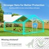 XBRIGH Large Metal Chicken Coop Walk-in Poultry Cage Chicken Run Pen Duck House with Waterproof and Anti-Ultraviolet for Outdoor Farm Use Spire Roof - 3 of 4
