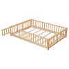 Whisen Twin Size Montessori Floor Platform Bed with Built-in Book Storage Rack on Headboard - 4 of 4