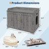 Cat Litter Box Enclosure Hidden Litter Box Cabinet with Wooden Barn Door, End Table Style Indoor Cat House Fits Most Litter Boxes - 2 of 4