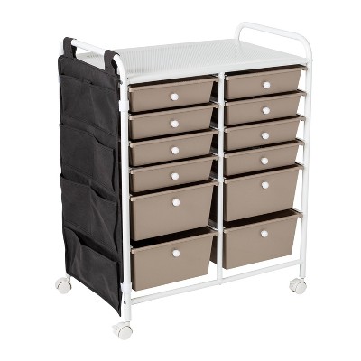 Photo 1 of **MISSING HARDWARE** Honey-Can-Do 12 Drawer Rolling Cart with Organizer