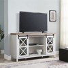 58" White and Golden Oak TV Stand - Henn&Hart - 4 of 4