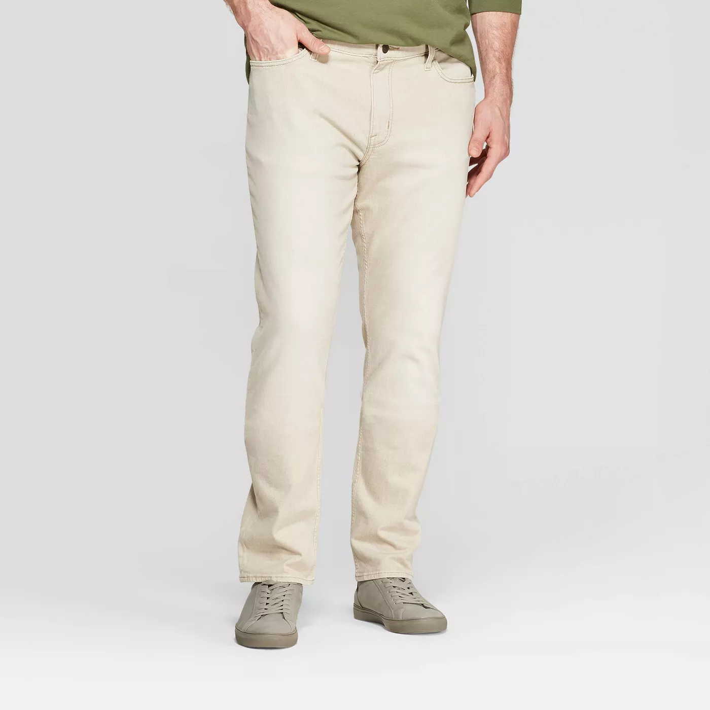 Men's Tall Slim Fit Jeans - Goodfellow & Coâ¢ Khaki - image 1 of 3