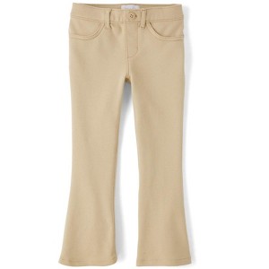 The Children's Place Girls Uniform Ponte Knit Pull On Flare Pants Tan 12 - 1 of 3