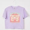 Simply Sage Market Wild And Free Butterfly Boxy Crop Top - 3 of 4