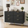 NicBex 6 Drawer Dresser for Bedroom,Modern Wide Storage Cabinet with Metal Handles & Metal Legs for Bedroom,Living Room - 2 of 4