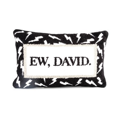 Schitt's Creek 'Ew, David.' Throw Pillow Black