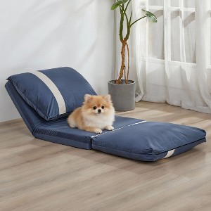 Okak Functional Floor Human Sofa Bed Pet Bed for Adult / Dogs,Comfy Cushion Bean Bag Dog Sofa with Base & Pillow - 1 of 4