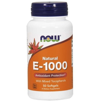 E-1000 With Mixed Tocopherols by Now Foods  -  50 Softgel