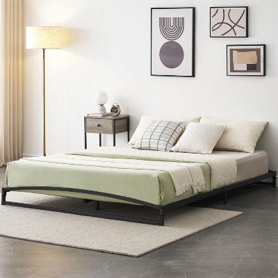 Heavy-Duty Low Profile Metal Platform Bed Frame Durable Mattress Foundation, No Box Spring Required, Quiet & Non-Slip Design, Simple Assembly