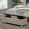 NicBex Modern 48.5" Storage Bench Wood Accent Stools with Cushioned Top for Bedroom and Entryway - 2 of 4