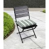 Outdoor Dining Seat Pad Fresco - Jordan Manufacturing: UV & Water-Resistant, Reversible Patio Chair Cushion with Ties - 2 of 3