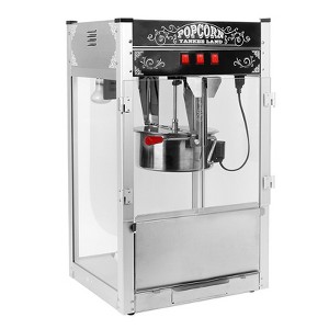 Infurnic Popcorn Poppers, with Kettle and Warming Deck, Kitchenware for Family Gatherings, Black, 18.01"*14.96"*29.92" - 1 of 4