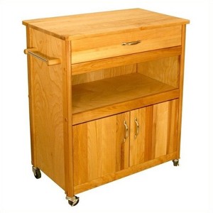 Wood Wide Cuisine Kitchen Cart in Brown - Catskill Craftsmen - 1 of 2