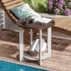 JIONJOY Farmhouse Round Coffee Table with Storage Shelf - Rustic Brown Distressed Wood Top & Fir Wood Legs for Living Room - 3 of 4